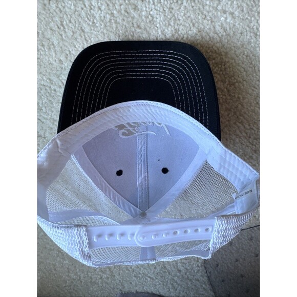 Ford Motors Logo Script Logo Hat Snapback Black White Mesh Back Adjustable - Picture 6 of 6